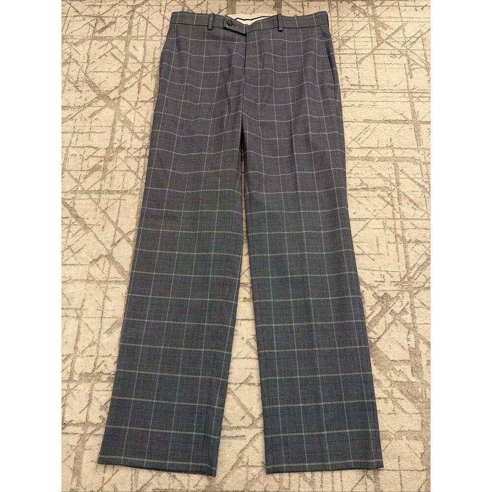 Lauren Ralph Lauren Dress Pants 30x30 Blue Plaid Windowpane‎